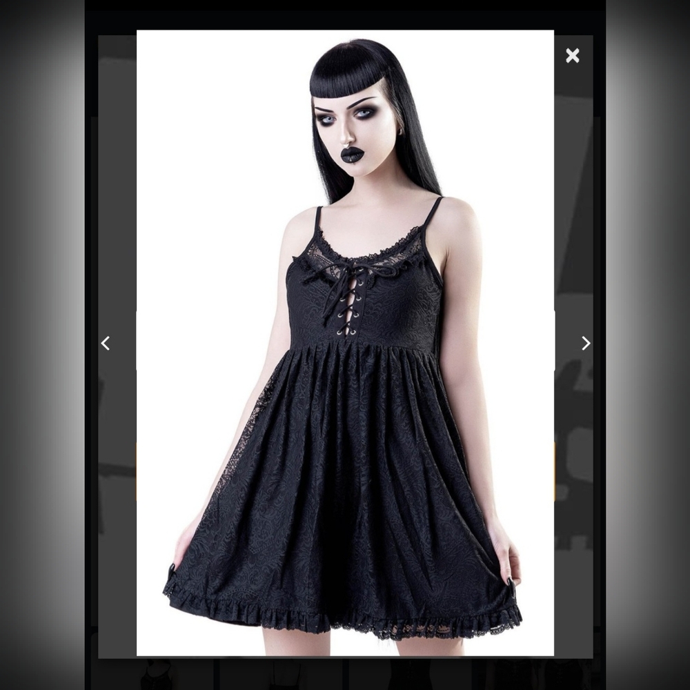 Killstar Black Lace Gothic Dress